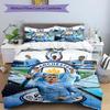 3pcs Duvet Cover Set (1*Duvet Cover + 2*Pillowcase, Without Core),Football Team City FC Print Bedding Set, Bedroom Decor, All‑Season, Birthday Gift