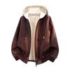 Mens Vintage Short Fitted - Leather Jacket Casual Bomber Style With Welt Pockets