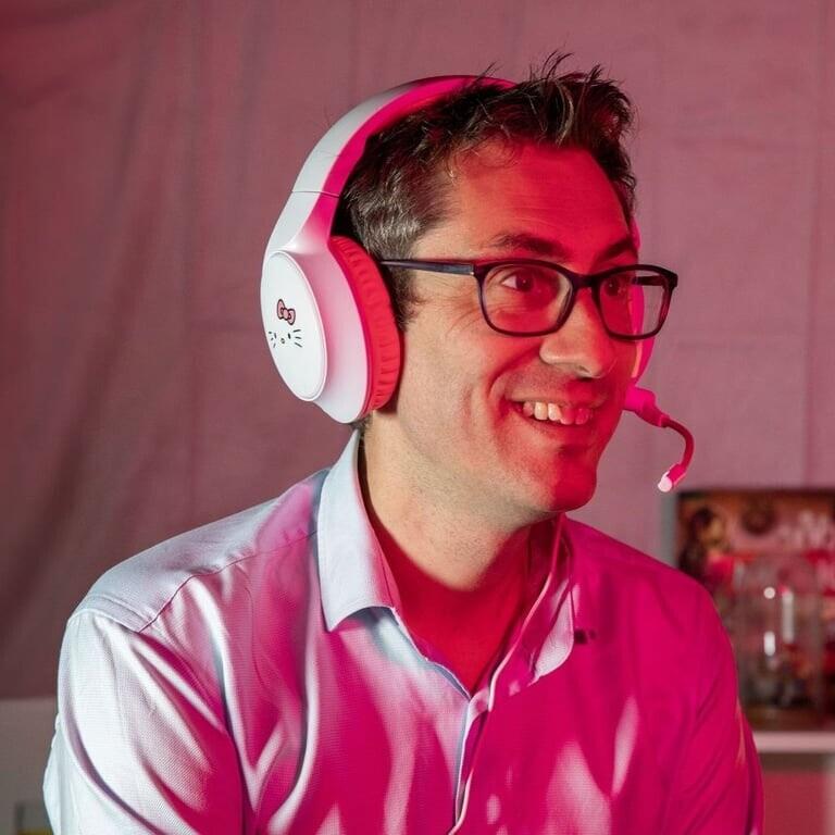 Игровая гарнитура Konix Hello Kitty Wired Gaming розовый/белый