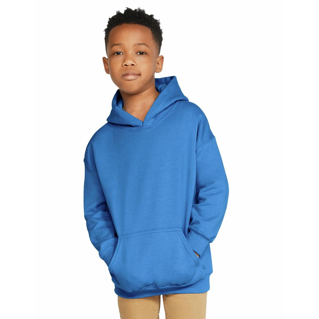 Gildan Heavy Blend Childrens Unisex Hooded Sweatshirt Top / Hoodie