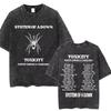 Washed Vintage System of A Down Toxicity Music Album Cover Tshirt Men Rock Oversized T Shirt S Alternative Metal Merch Tshirt