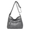 Bolso bandolera negro, bolso de hombro para viaje con correas ajustables y compartimento con cremallera, bolso de hombro adecuado para diffe