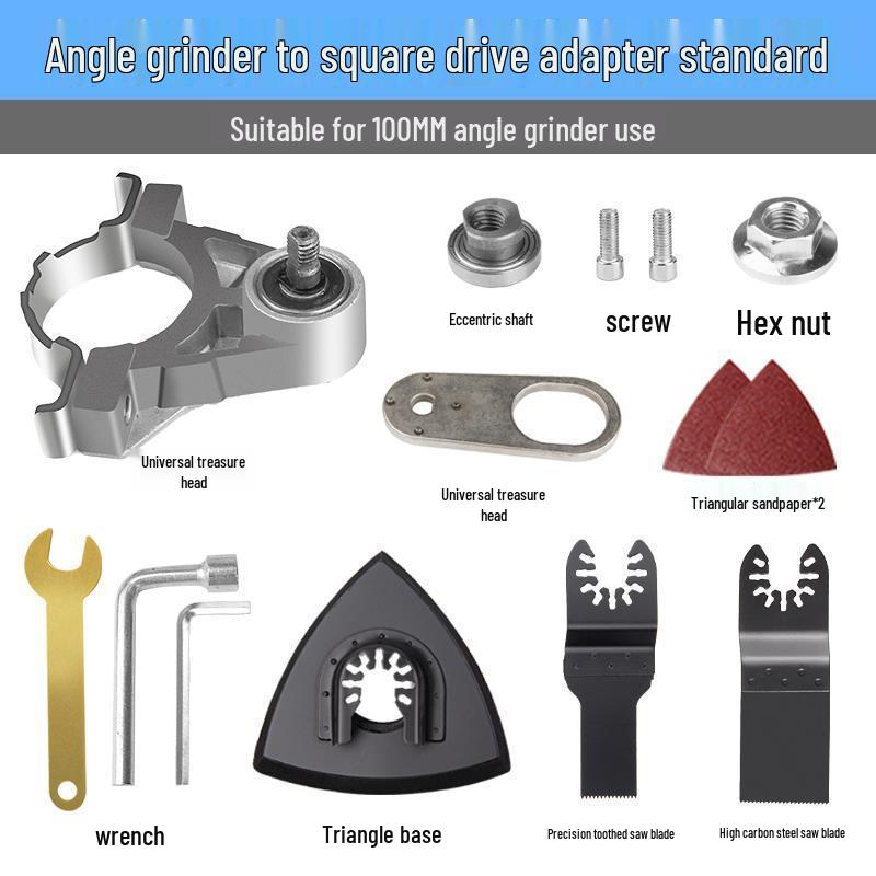 Multifunctional Electric Edge Trimmer & Angle Grinder Adapter: Converts to Cutting Machine, Electric Shovel, and Woodworking Tool Set.