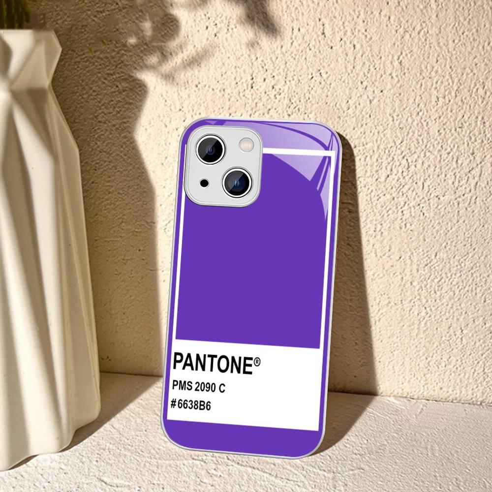 Pantone Candy Color Tempered Glass For Iphone 14 13 12 11 Pro Mini XS MAX 14Plus X XS XR Fundas