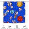 Space Adventure Shower Curtain Vibrant Galaxy Design For Bathroom Decor Cosmic Exploration Pattern Art Print Fabric Waterproof S