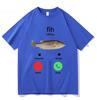Fih Makes A Phone Call To Remind Me Of The Message Fish Tshirt Tshirt Malefemale Cotton Casual Tshirt Moisture Wicking