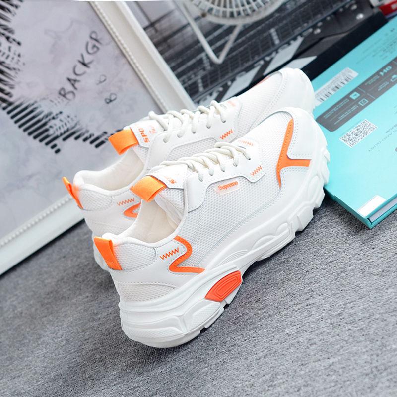 Mesh Hollowed-out Small White Shoes Women Summer Mesh Shoes Joker Thick-soled Breathable Sneakers