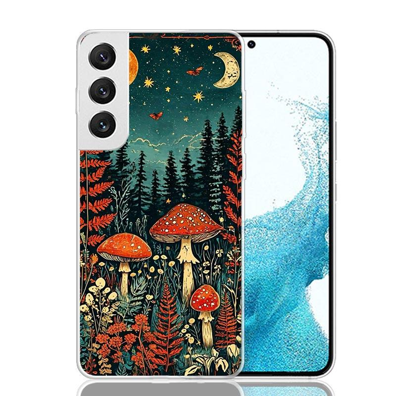 Colorful Mushroom Phone Case For Samsung Galaxy S26 Ultra S23 S24 S25 Edge S20 FE S21 S22 Plus Soft Print Shell Cover Fundas Gal
