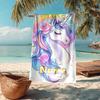 Custom Name Ultra-Soft Beach Towel with Unicorn Theme,Ideal for Pool - Camping, Diving - Perfect Travel Essential, Vibrant Beach Towel.