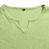 Men Casual Summer Loose V Neck Short Sleeve Solid T Shirt