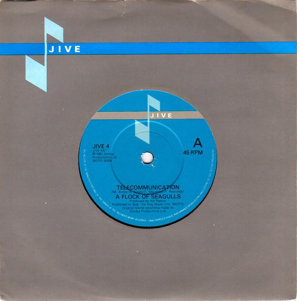 

7inch Record A FLOCK OF SEAGULLS - Telecommunication JIVE4 Jive 1981 UK Rock Used