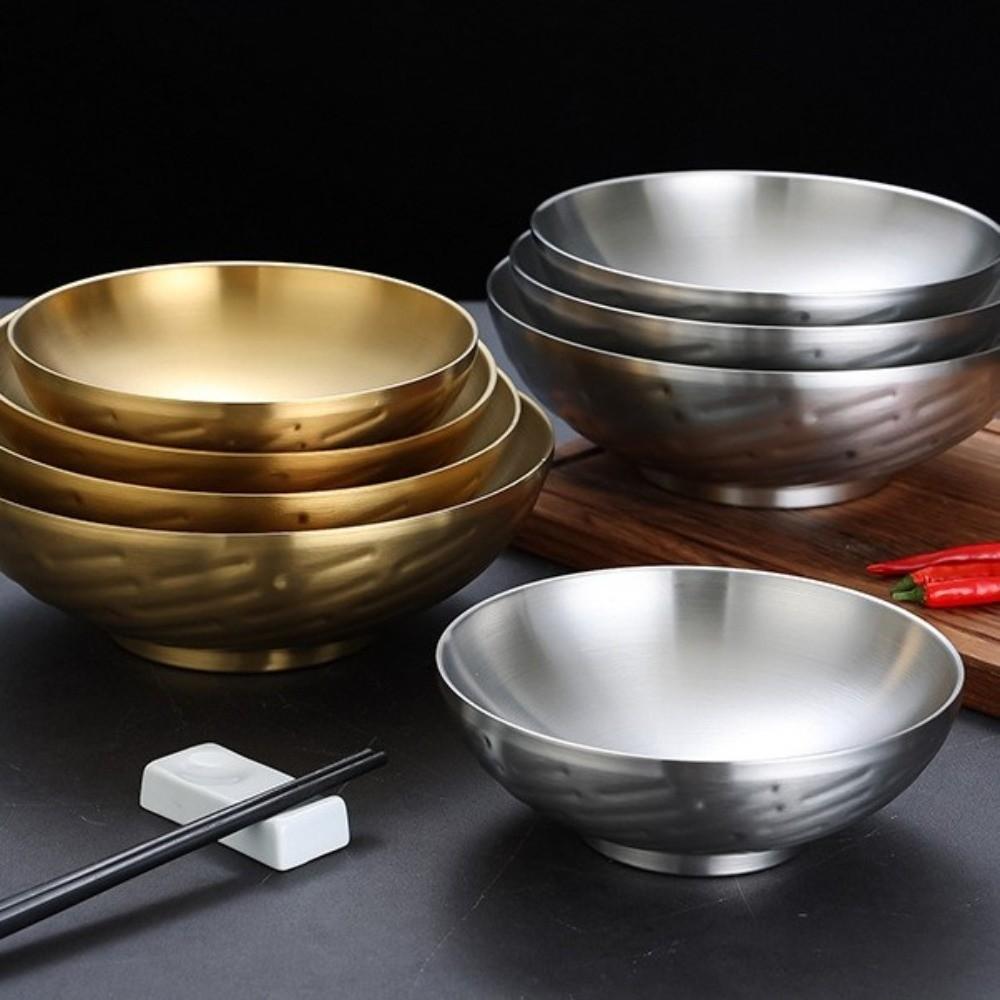 Bol Gros din Oțel Inoxidabil Bol pentru Supă cu Picior Înalt Veselă Bol Coreean pentru Ramen Folosire Copii