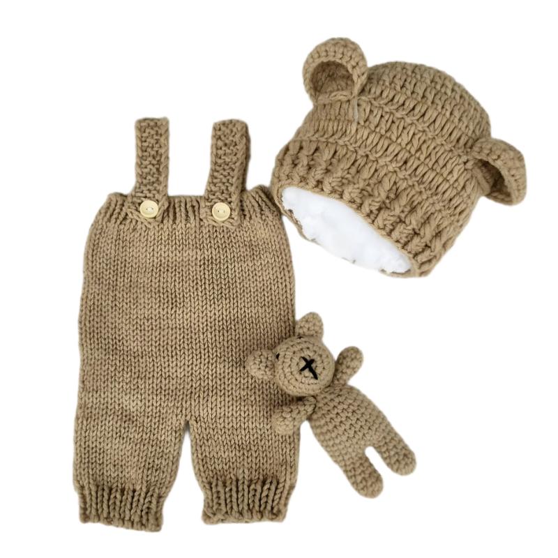 Dolls 3Pcs/Sets Clothes For 45Cm Baby Dolls Diy Doll Accessories For 45Cm Doll Sweater Jumpsuite Clothes For Reborn Baby Doll