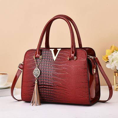 Krokodilmuster Damenhandtasche mit großer Kapazität Hochwertige Umhängetasche Urban Pendler Tragetasche Modische neue Schultertasche