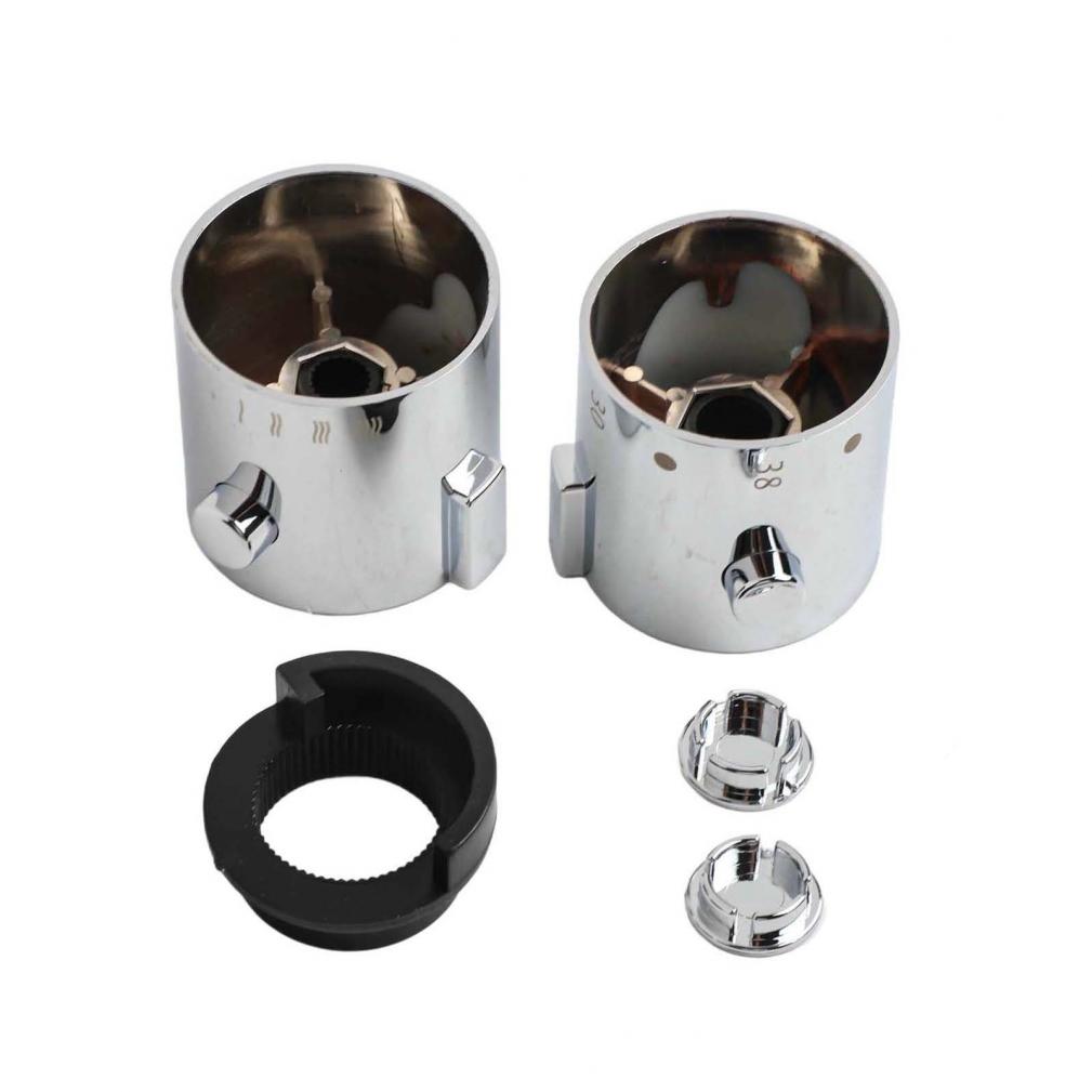 Bath Shower Mixer Knob Handles For SMA Thermostatic Mirror Shower Silver