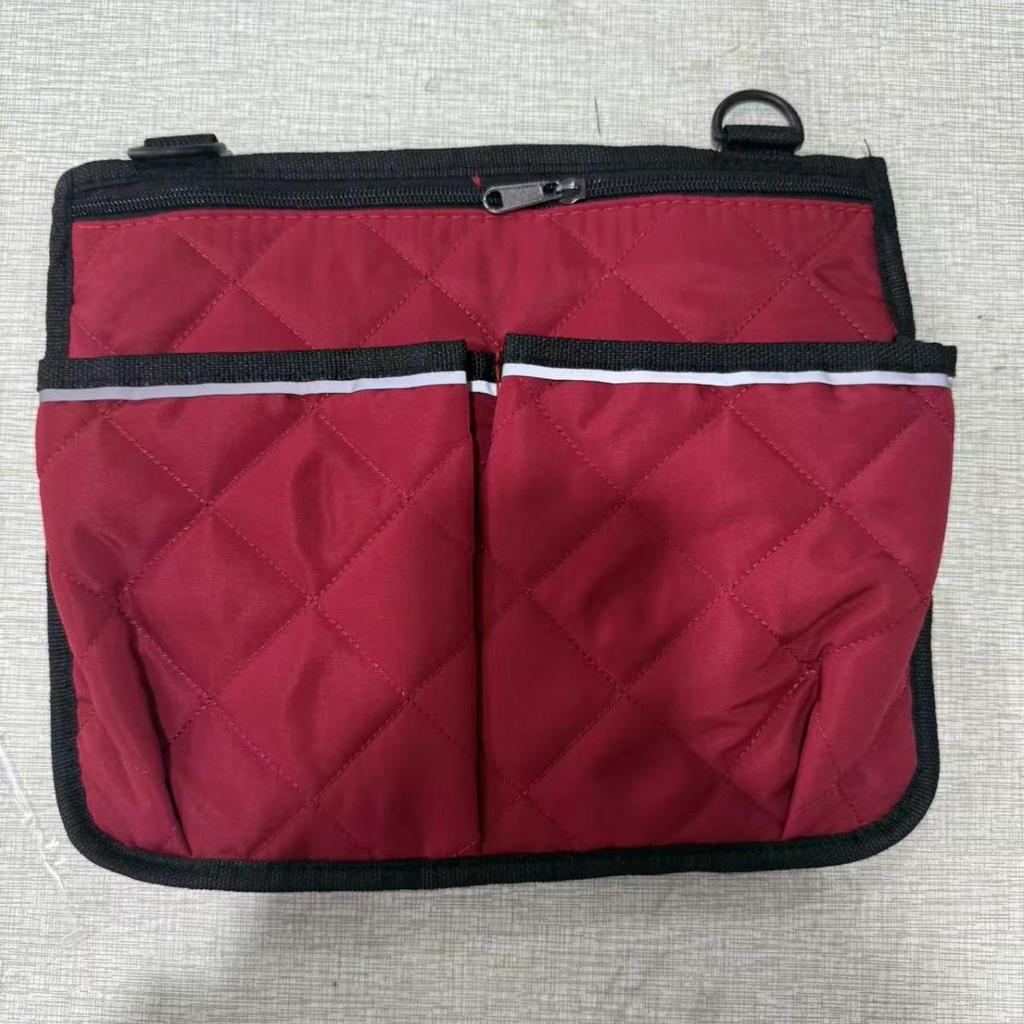 TEMU Multifunctional Wheelchair Armrest Storage Bag with Reflective Strip
