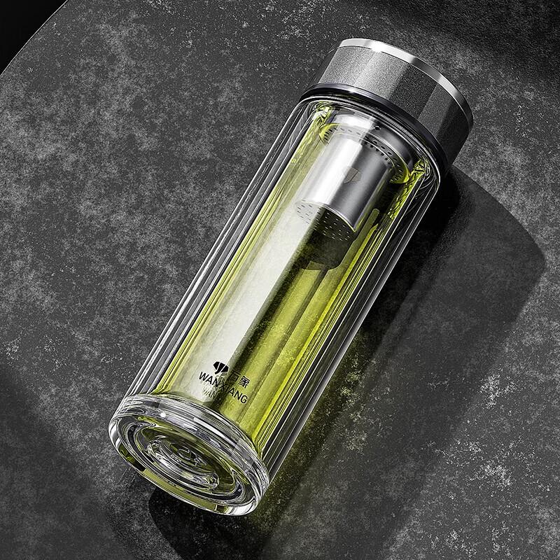 Wanxiang Double-Wall Borosilicate Glass Travel Mug