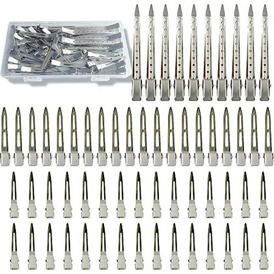 

Multi-Use Metal Hair Positioning Clip Set - No-Mark Steel Clips for Hairdressing and Styling