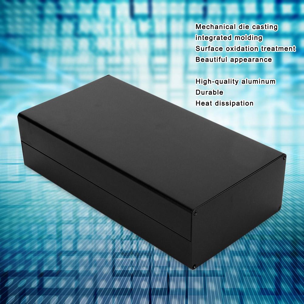 Cutie de joncțiune PCB cu carcasă de aluminiu, accesoriu electric negru nisipos, disipare căldură pentru GPRS