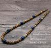 Vintage Choker Chakra Necklace Charm 6mm Natural Lava Stone Necklace Men Boy Short Necklace Male Casual Jewelry Husband Pulseras