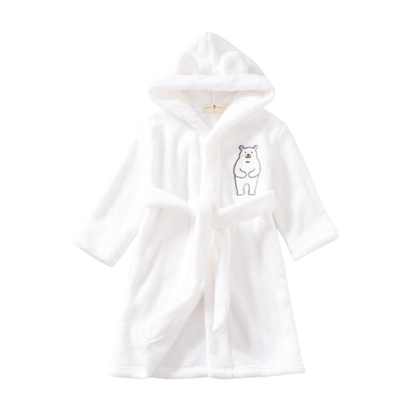 

Детский халат с героями мультфильмов, осенне-зимняя пижама с капюшоном для мальчиков и девочек, фланелевая одежда для сна с длинными рукавами для малышей, детская домашняя одежда 110