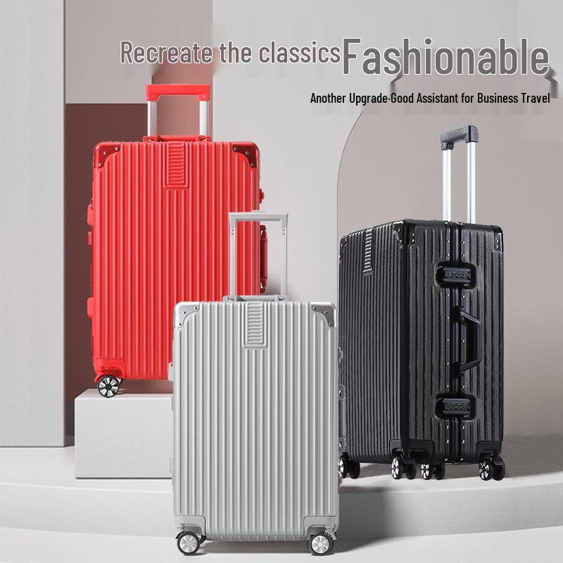 Durable Aluminum Frame Suitcase - 26-Inch Large Capacity, 24-Inch Carry-On, 20-Inch Trolley