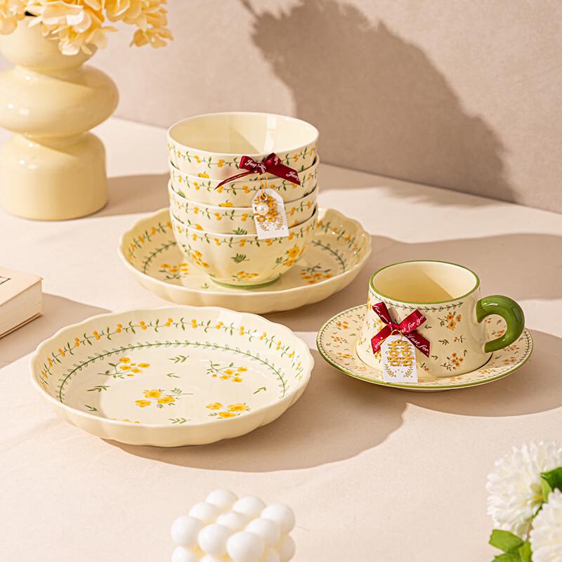 European Bone China 14-Piece Dinnerware Gift Set