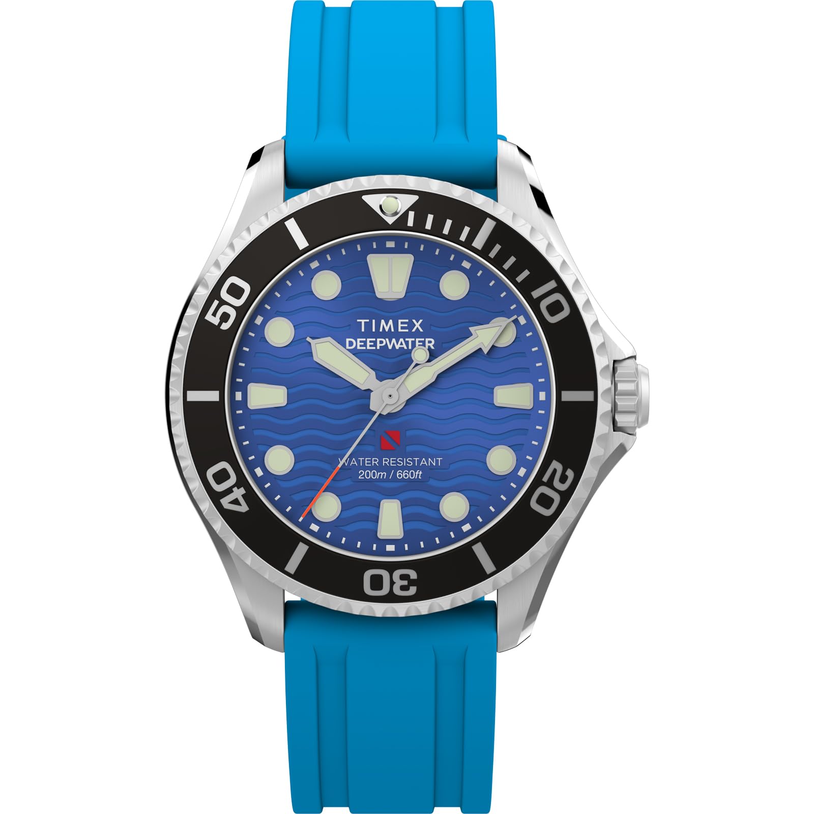 

TIMEX Deepwater Meredian 200 Quartz 20 ATM Водонепроникний Сапфірово-синій TW2Y40400 Чоловічий Годинник синій