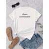 European Size Women's T-shirts / Lettering Print Comfortable Color T-shirts / Casual Style