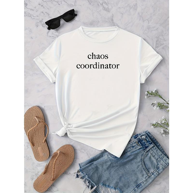 European Size Women s T-shirts / Lettering Print Comfortable Color T-shirts / Casual Style S