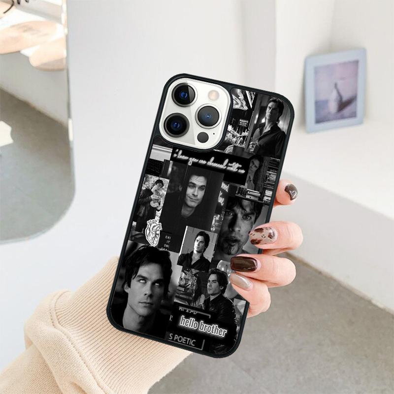 Damon Salvatore Vampire Diaries Phone Case For iPhone 17 Air 16 15 14 11 12 13 Pro MAX Plus coque Cover Shell