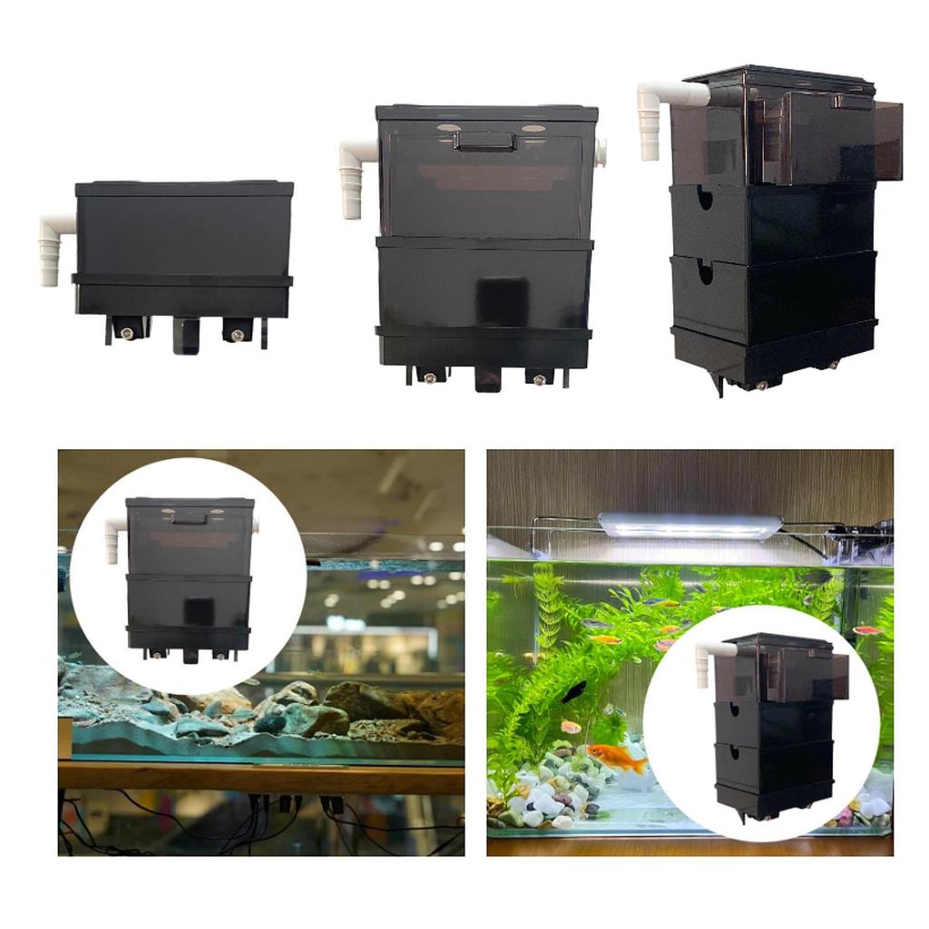 Aquarium Hang on Filter Box Accessory for Small Fish Tank Turtle Tank External Filtration Box