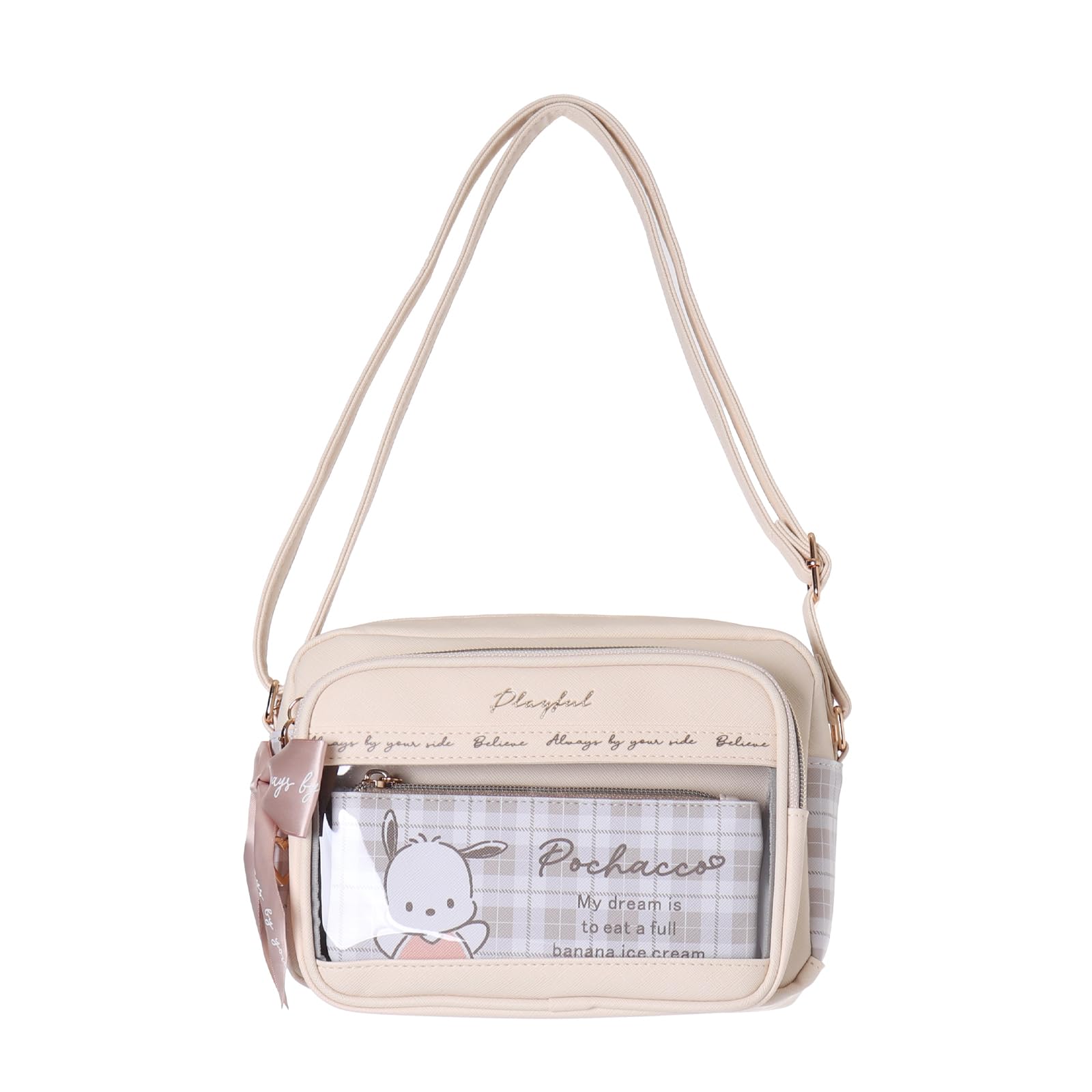 

Сумка-кошелек через плечо Sanrio из синтетической кожи с мешочком [Axis] (Почакко)