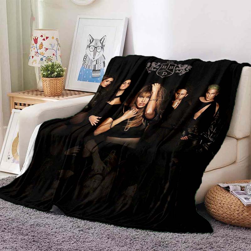 New 3D Printed Flannel Blanket Featuring R-RBD band/K-POP Style, Perfect for Home Use, Sofa Beds, or As a Birthday Gift.