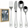 CHILDREN'S CUTLERY SET STEEL SPOON FORK KNIFE SPOON 4 pcs.
