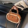 Vintage Suede Bag Women'S Fashion Messenger Bag Portable Bowling Bag