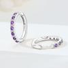 Orstarry S925 Silver Earring Versatile Purple Blue Green Zircon Earrings Gold Plated Earrings Women Birthday Gifts