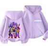 Kpop Demon Hunters Zipper Hoody Children Huntrix Rumi Zoey Cartoon Fashion Zip Sweatshirt Boy Girl Casual Tops Kids Clothes Gift