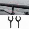 2 Pieces Durable Black Nylon Marine Boat Dinghy Oar Lock Rowlock Horn Hardware Accessories Fits 1