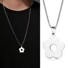 Stainless Steel Material Flower Pendant Necklace Jewelry Birthday Gift for Girls