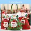Festive Christmas Candy Bag With Reindeer Print For Holiday Party Supplies And Gifts