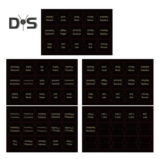 

5/6 шт. набор персонализированных библийских индексных меток с прозрачным принтом, устойчивые к разрыву и водонепроницаемые вкладки для библейских книг, этикетки, наклейки чёрный