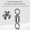 100Pcs Fishing Swivels Stainless Steel Rolling Barrel Swivels Fishing Line Connector Micro Swivel Fishing Lure Solid Ring Swivel