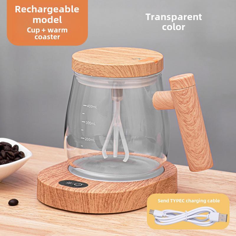 Hochwertiger Ahorn Elektrischer Rührbecher - Vollautomatische Kaffeetasse