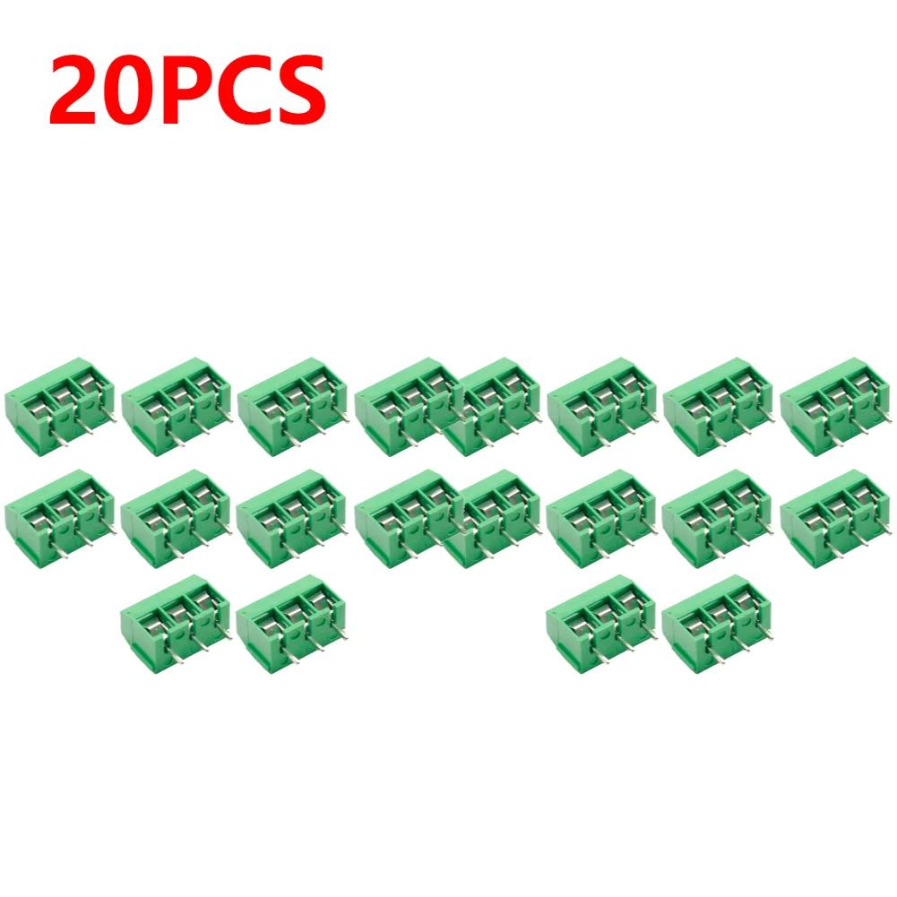 10-50Pcs PCB Mount Screw Terminal Block Connector Straight Pin 2P 3P KF301 Spliced Screw Terminals Block Connector for Arduino