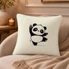panda Cushion Cover Anti-dustmite Pillowcase Invisible zipper silky short plush Sofa cushion cover