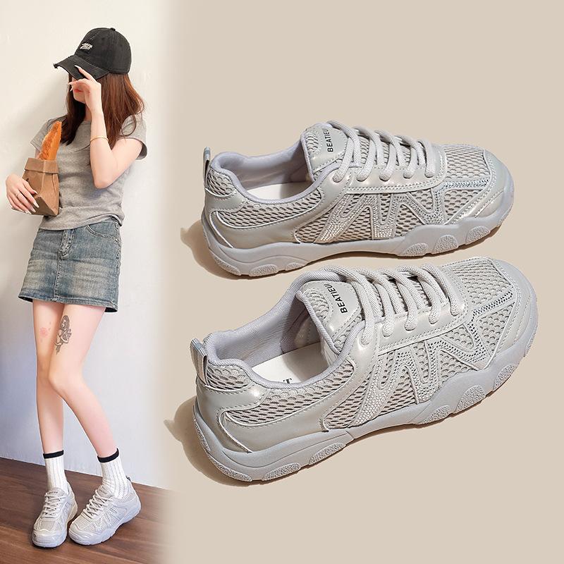 Popular super fire breathable mesh sports moral training shoes women's 2025 summer new versatile casual little white women's shoes