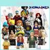 Conjunto de 15 Blocos de Construção Piratas de One Piece Chopper Luffy Zoro Robin Franky e Mais!