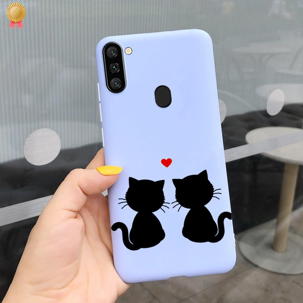 For Samsung Galaxy A11 Case Boy Girl Funny Cartoon Cat Women Silicone Back Case For Samsung Galaxy A 11 SM-A115F 6.4 Funda Cover