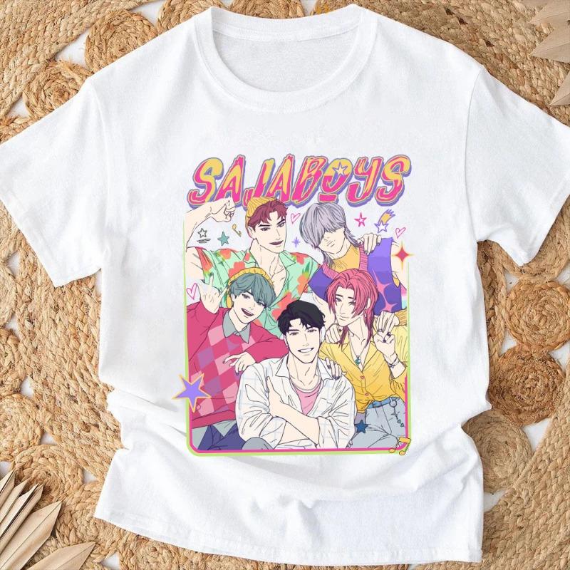 Saja Boys T shirt 2026 New Summer Casual Boys Girls Short Sleeve Tops Anime Kpop Demon Hunters Kids T-shirts Children's Clothing